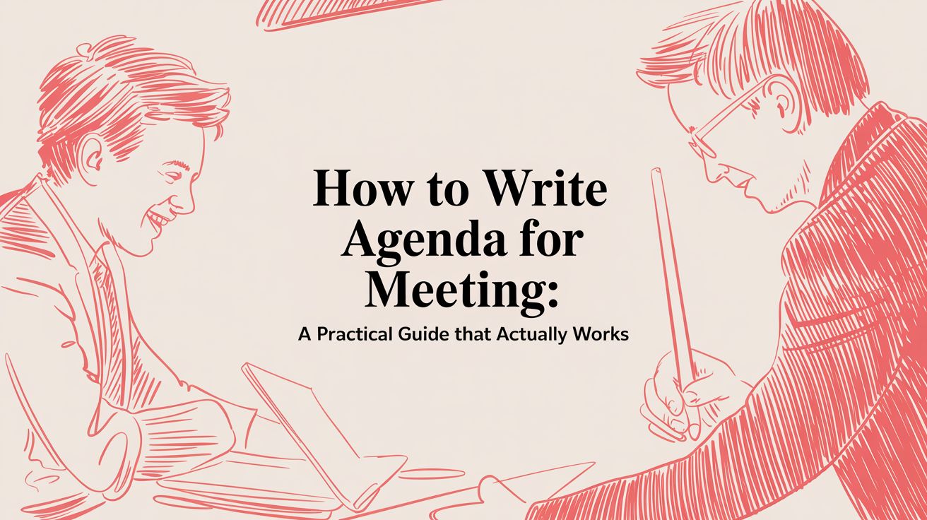 How to Write an Agenda for a Meeting: A Practical Guide That Actually Works