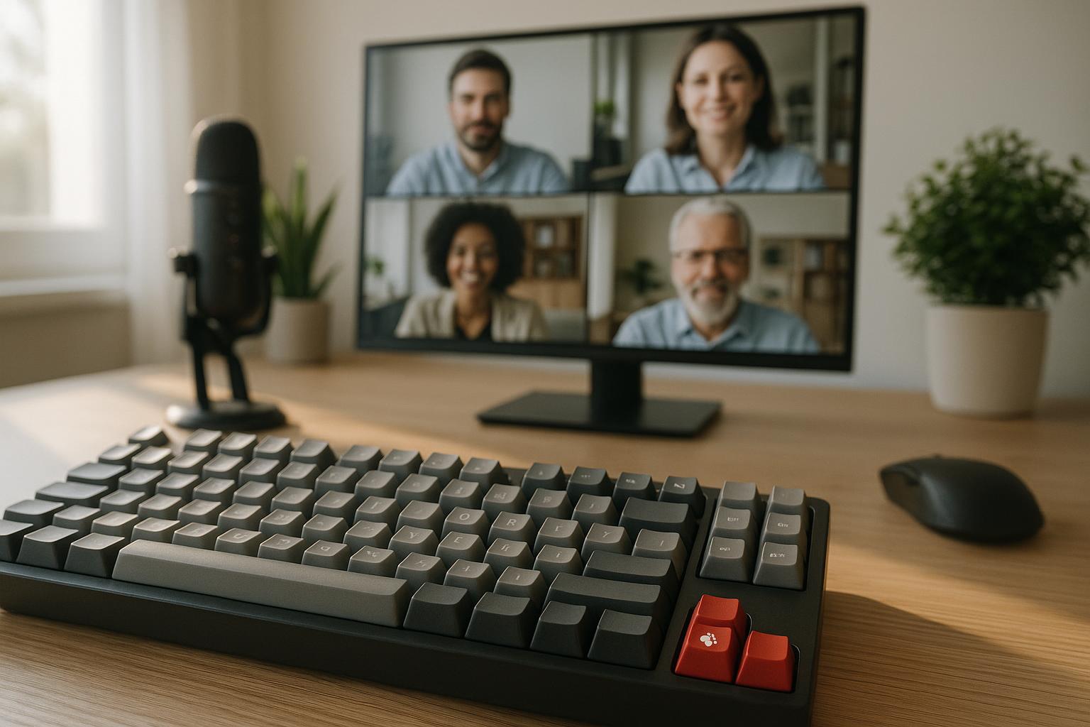 Keyboard with Mute Button: A Practical Setup for Meeting Hosts