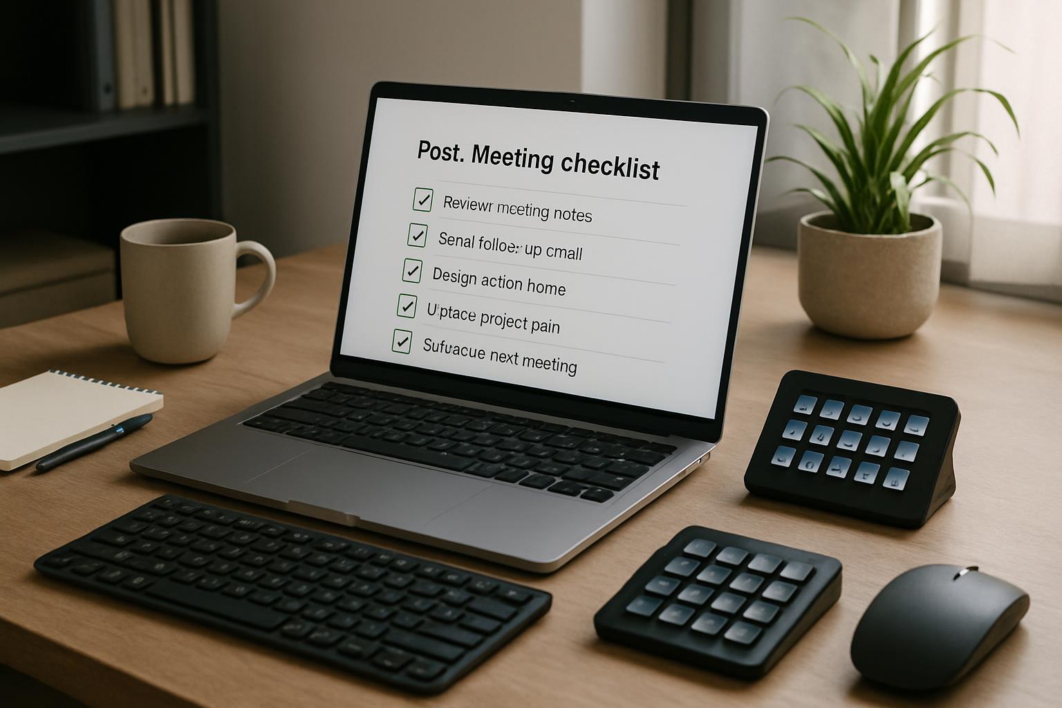 Post meeting workflow template: turn 30 scattered minutes into 10 controlled minutes